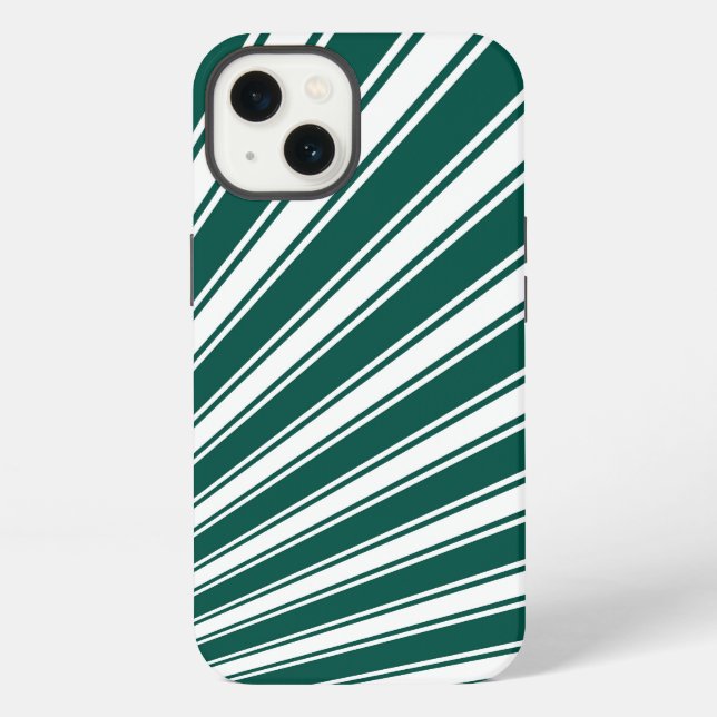 Coque iPhone Arrière - plan rétro Turquoise vert Funky Sun Rays (Verso)