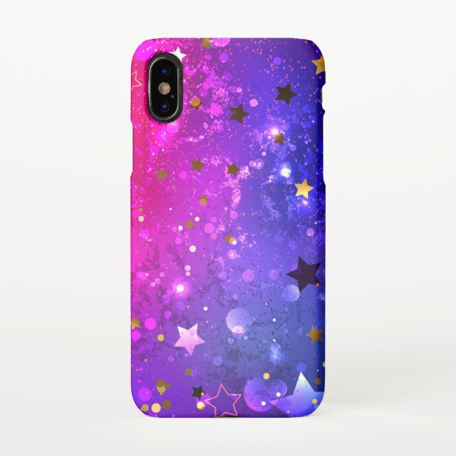 Coque iPhone Arrière - plan rose brillant (Dos)