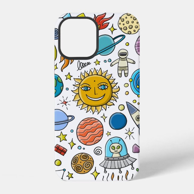 Coque iPhone Arrière - plan spatial. Planètes du système solair (Verso)