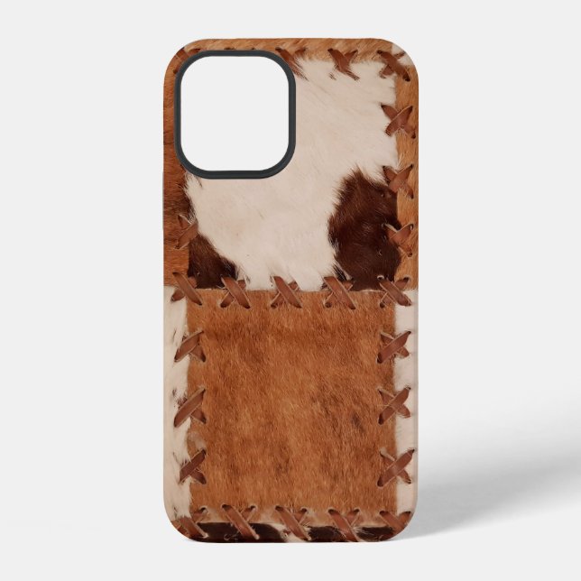 Coque iPhone Arrière - plan texturé en cuir gros plan. (Verso)