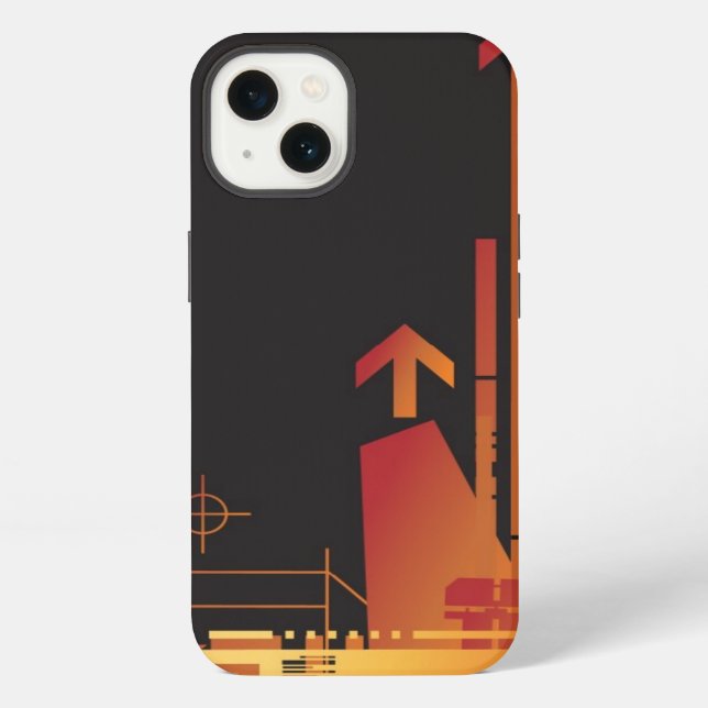 Coque iPhone Arrière - plan tramé technique 2 (Verso)