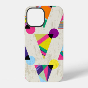 Coque iPhone 12 arrière - plan triangle sans couture, motif hipste