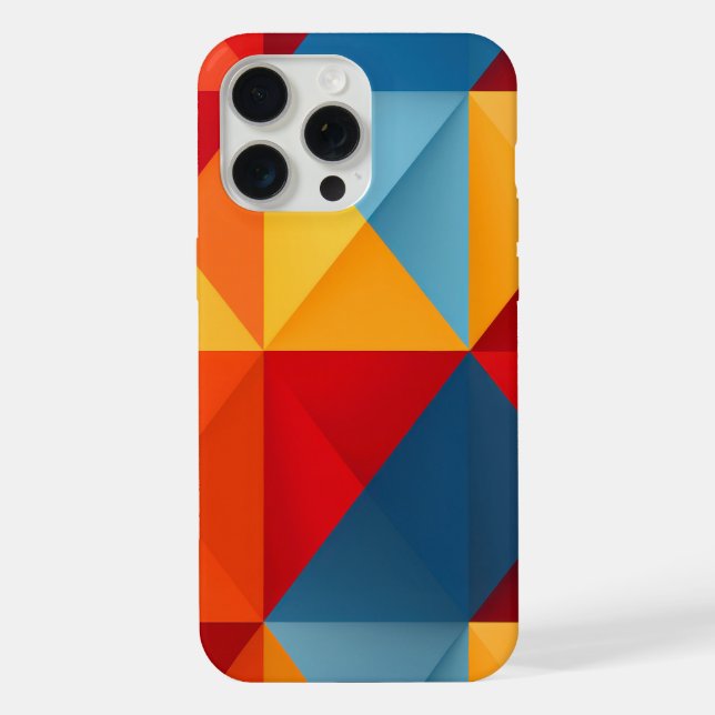 Coque iPhone Arrière - plan triangles colorés (Verso)