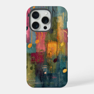 Coque iPhone 15 Pro Art à thème de musique abstraite géométrique