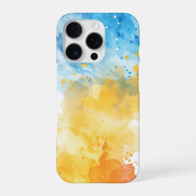 Coque iPhone Art abstrait à l'aquarelle  (Verso)