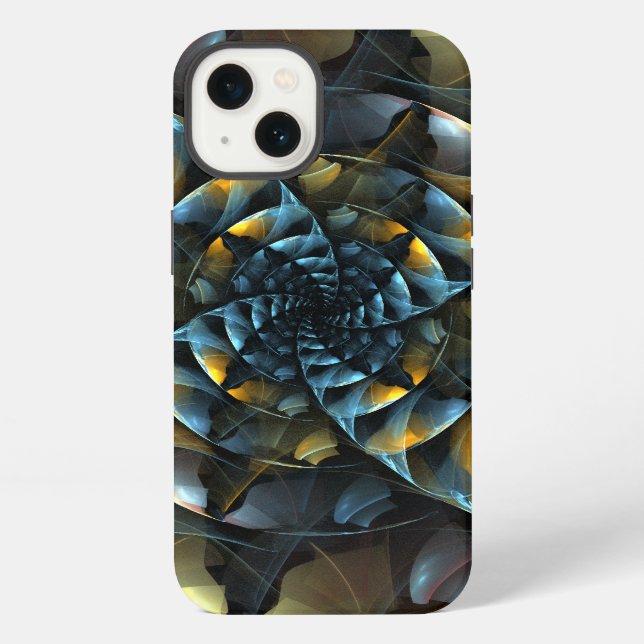 Coque iPhone Art abstrait à roue (Verso)
