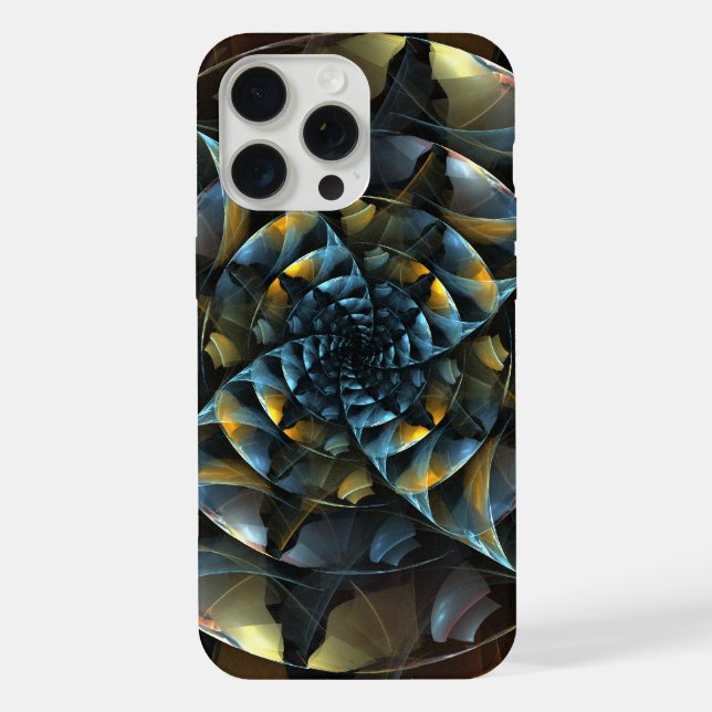 Coque iPhone Art abstrait à roue dentée (Verso)