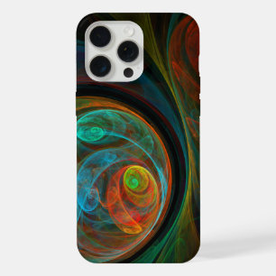 Coque iPhone 15 Pro Max Art Abstrait Bleu Renaissance