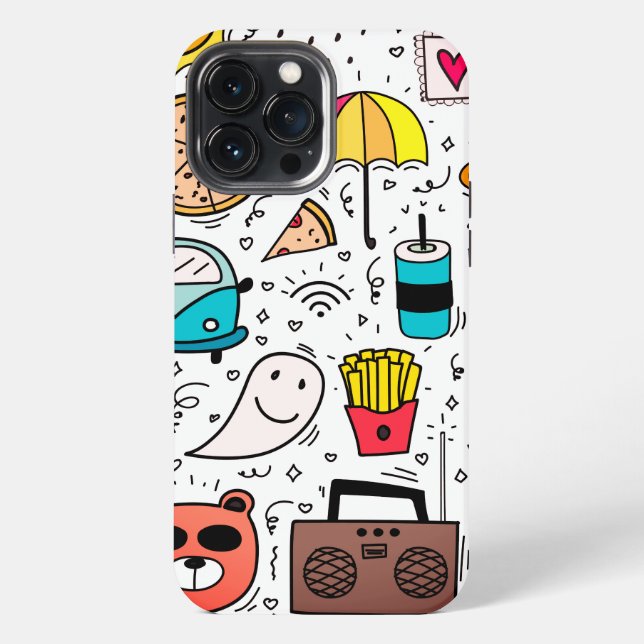 Coque iPhone Art abstrait de dessin animé (Verso)