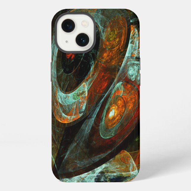 Coque iPhone Art abstrait découpé dans le temps (Verso)