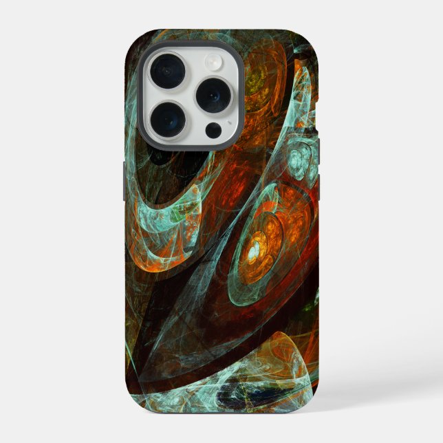 Coque iPhone Art abstrait divisé par le temps (Verso)