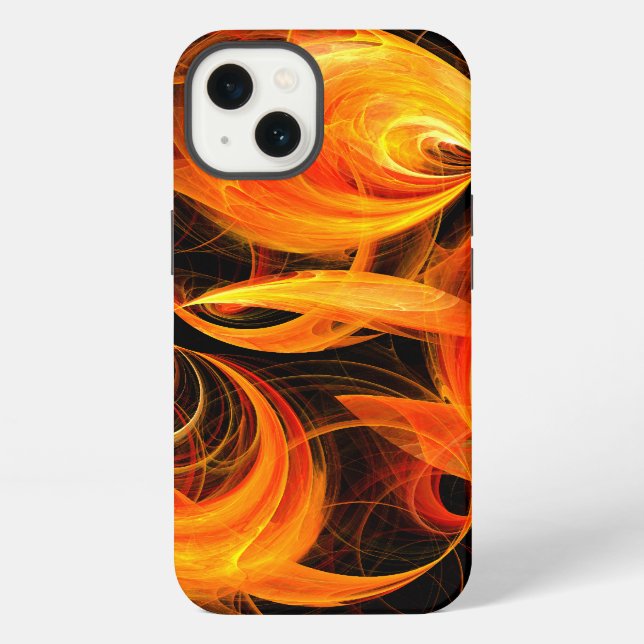Coque iPhone Art Abstrait Fireball (Verso)
