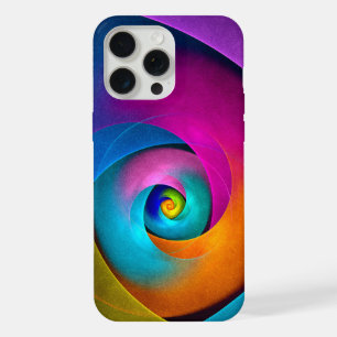 Coque iPhone 15 Pro Max Art abstrait floral moderne motif rose bleu #17