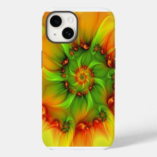 Coque Pour iPhone 14 Art abstrait fractal moderne coloré psychédélique