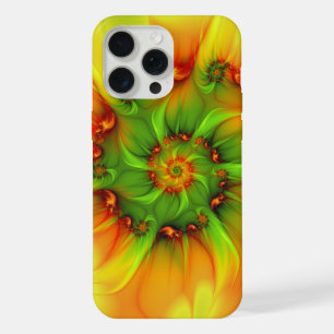 Coque iPhone 15 Pro Max Art abstrait fractal moderne coloré psychédélique