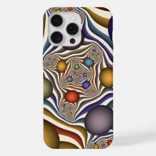Coque iPhone 15 Pro Max Art abstrait fractal moderne coloré qui s'envole