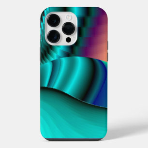 Coque Pour Pour iPhone 14 Pro Max Art Abstrait Futuriste 3D Métallique Arc-en-Ciel