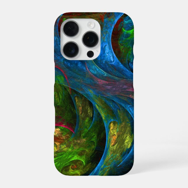 Coque iPhone Art abstrait Genesis Blue (Verso)