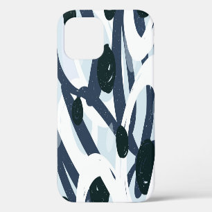 Coque iPhone 12 Art Abstrait : Illustration de peinture transparen