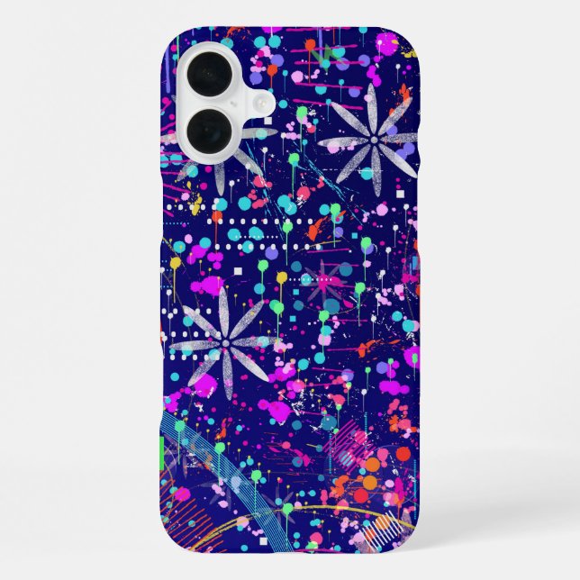 Coque iPhone Art abstrait Jubilé Bleu  (Verso)