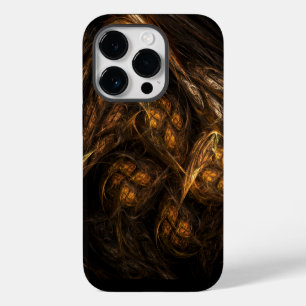 Coque Pour iPhone 14 Plus Art abstrait moderne de la Terre Mère Fractale dor