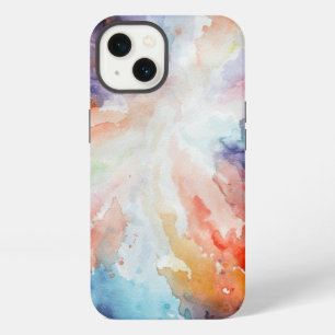 Etui iPhone 13 Art abstrait multicolore de nuage à l'aquarelle
