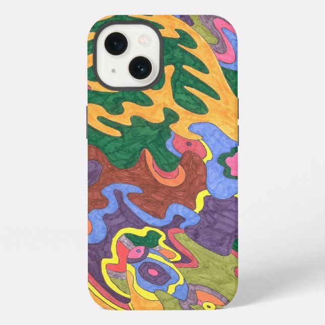 Coque iPhone Art abstrait "Or" (Verso)