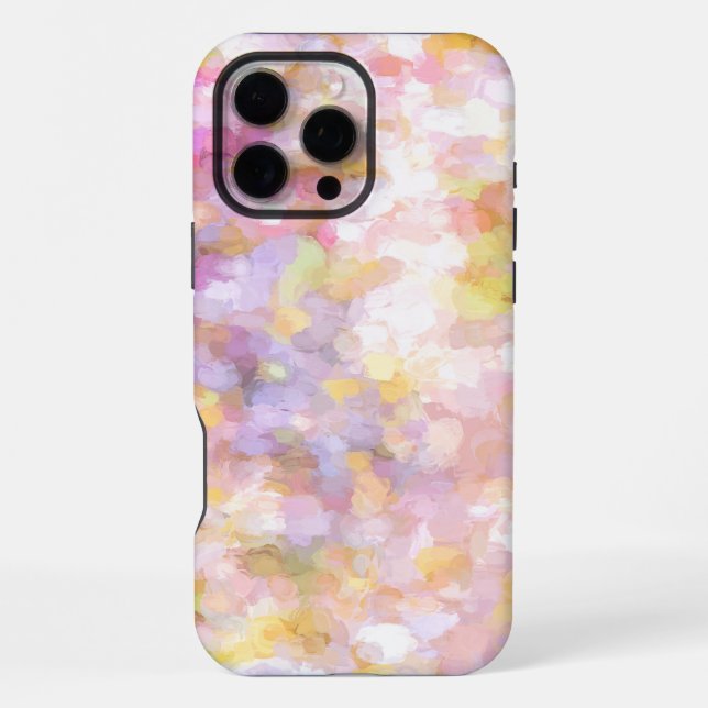Coque iPhone Art Abstrait Pastel Jaune Clair (Verso)