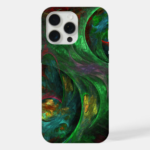 Coque iPhone 15 Pro Max Art abstrait vert Genesis