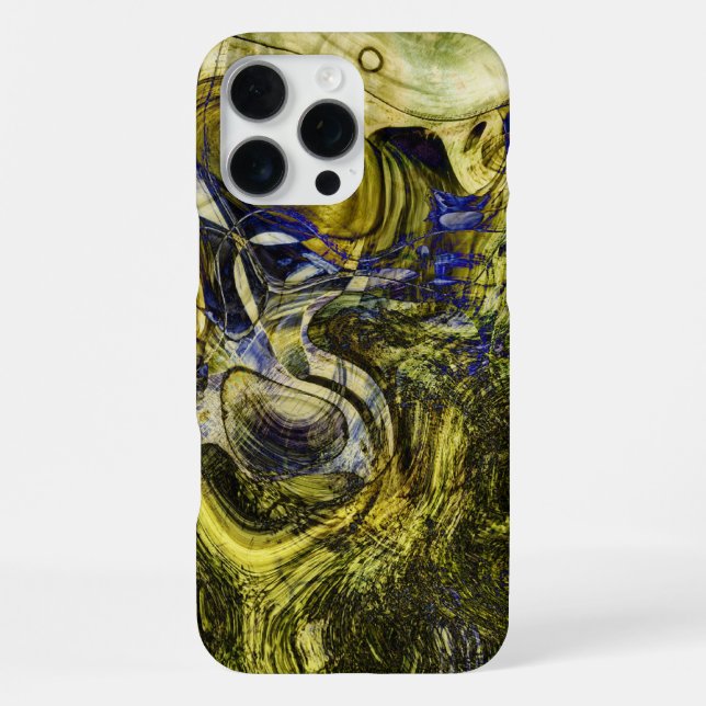Coque iPhone Art Abstrait Vert Olive Avignon (Verso)