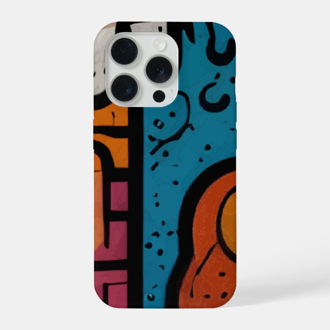 Coque iPhone Art abstrait vibrant  (Verso)