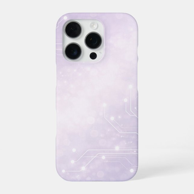 Coque iPhone Art AI lilas pâle et gris perle  (Verso)