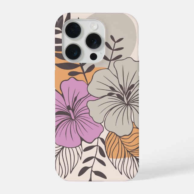 Coque iPhone Art botanique paradis tropical, Art mural Boho  (Verso)