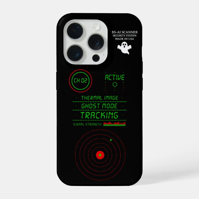 Coque iPhone Art d'affichage de numériseur de radar de traceur  (Verso)