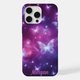 Coque iPhone 15 Pro Max Art de fantaisie de papillon personnalisé