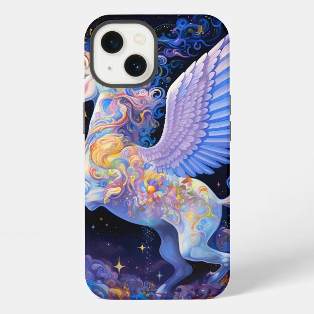 Coque iPhone Art de fantasy de Pégase (Verso)