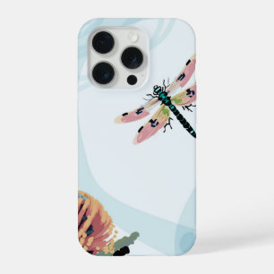 Coque iPhone 15 Pro Art de libellule de fleur de Banksia