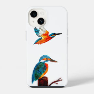 Coque Pour iPhone 14 Art de martin-pêcheur deux