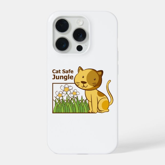 Coque iPhone Art de plante araignée Tabby Jungle sécuritaire po (Verso)