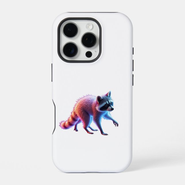 Coque iPhone Art de Raton Laveur Mignon (Verso)