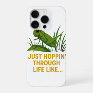 Coque iPhone 16 Pro "Art de sauterelle drôle juste en train de sauter"