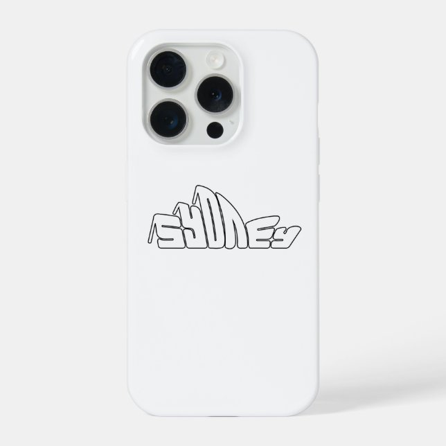 Coque iPhone Art de texte bulle rétro Sydney (Verso)