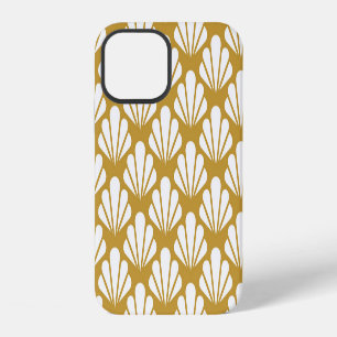 Coque iPhone 12 Art Déco, motif aux motifs géométriques et fleuris