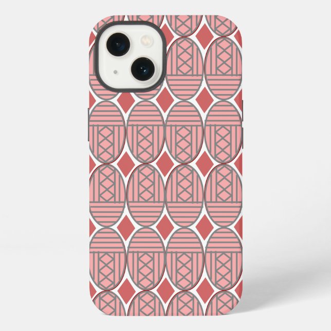 Coque iPhone Art Deco Ovals  (Verso)