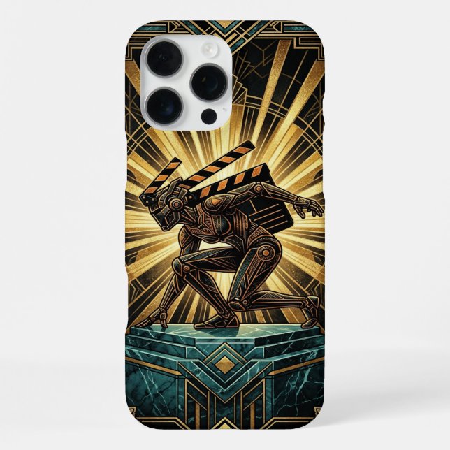 Coque iPhone Art Deco Retro Sci-Fi iPhone 16 Pro Max Case  (Verso)