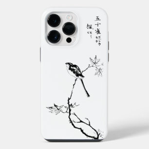 Coque Pour Pour iPhone 14 Pro Max Art délicat de branche de érable japonais vintage