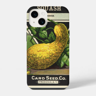 Coque Pour iPhone 14 Art d'étiquette de paquet de graines vintage Courg
