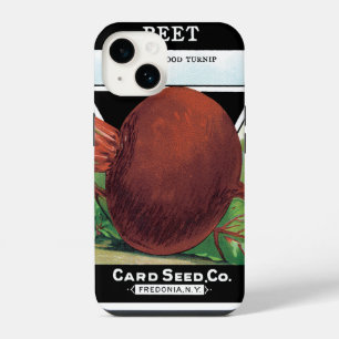 Coque Pour iPhone 14 Art d'étiquette de paquet de graines vintage, légu