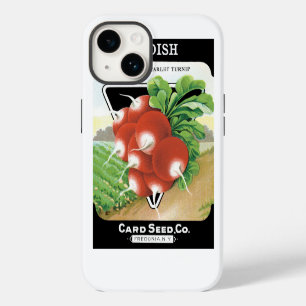 Coque Pour iPhone 14 Art d'étiquette de paquet de graines vintage, radi