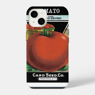 Coque Pour iPhone 14 Art d'étiquette de paquet de graines vintage, Toma